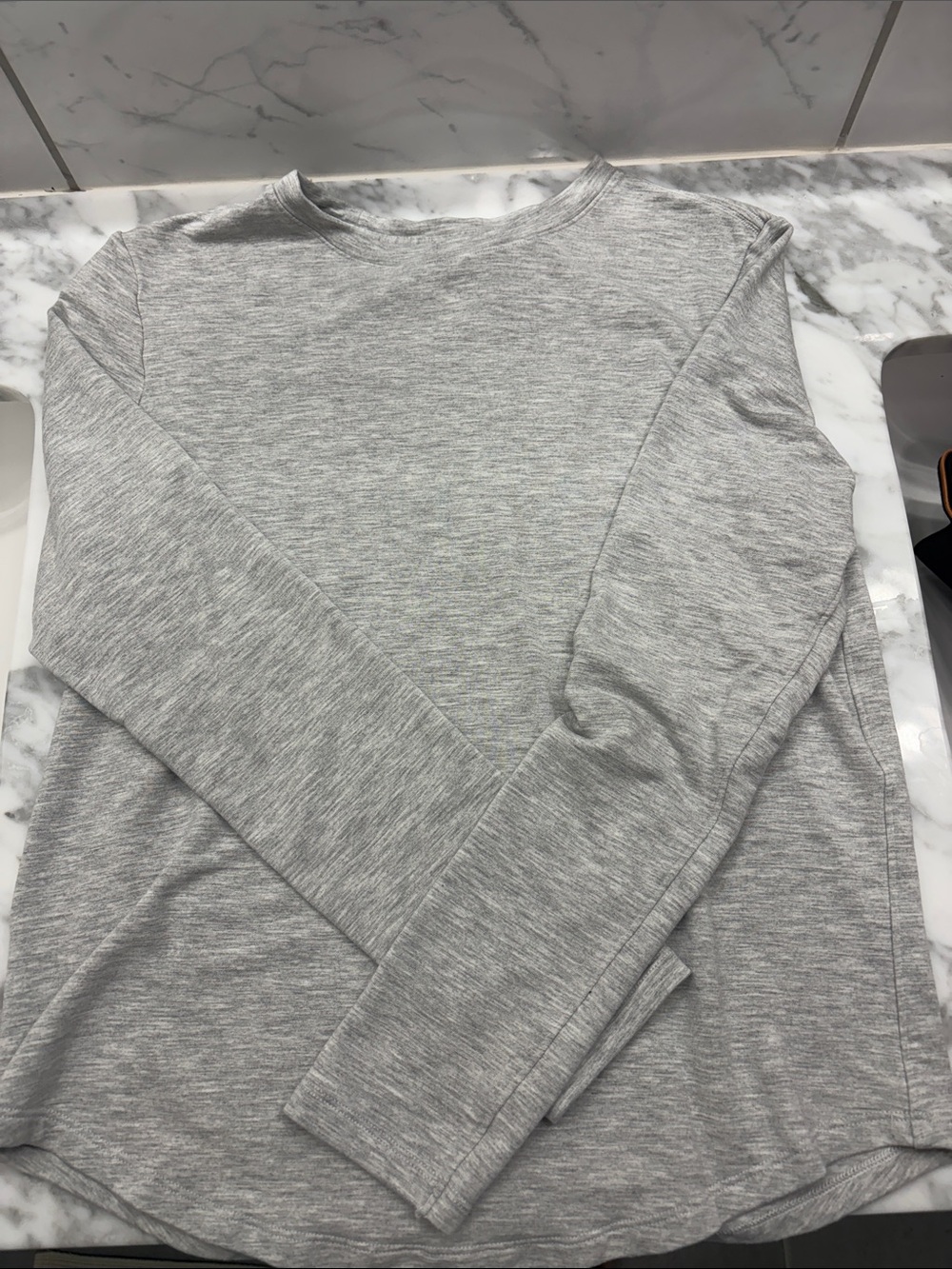 lululemon athletica Heather Gray Long Sleeve Top